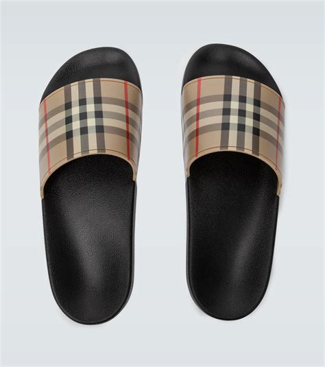 burberry men slides|burberry check slides for men.